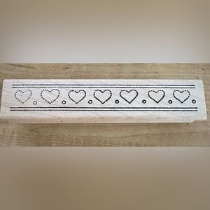Northwoods  Rubber Stamp, Hearts Border, New